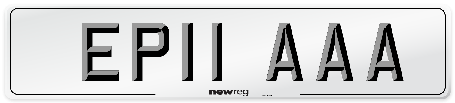 EP11 AAA Number Plate from New Reg